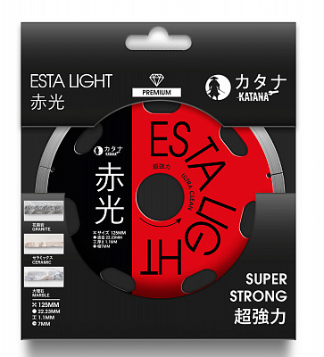 Алмазный диск KATANA ESTA LIGHT (1,1 x 125 мм) для чистовой резки керамогранита, керамики, гранита и мрамора Алмазный диск KATANA ESTA LIGHT (1,1 x 125 мм) для чистовой резки керамогранита, керамики, гранита и мрамора